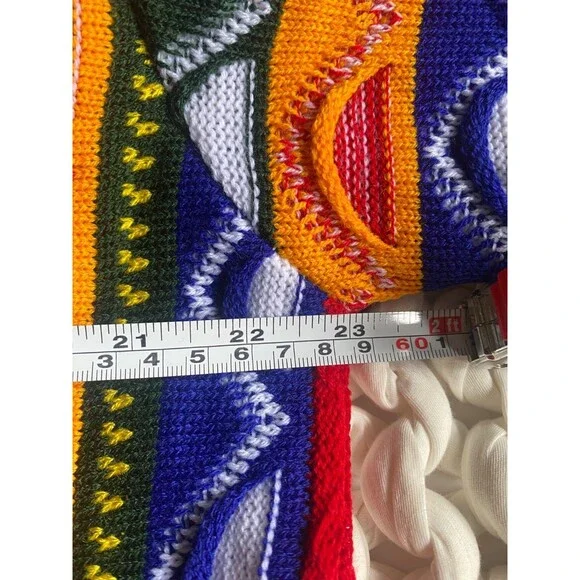 Notorious Coogi Style Sweater 90s Hip Hop Fashion BIG Costume Biggie Smalls 3D - Picture 11 of 13